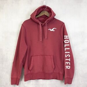 Hollister Mens Hoodie Sweatshirt Medium Logo Street Y2K‎ Urban Athleisure Grunge